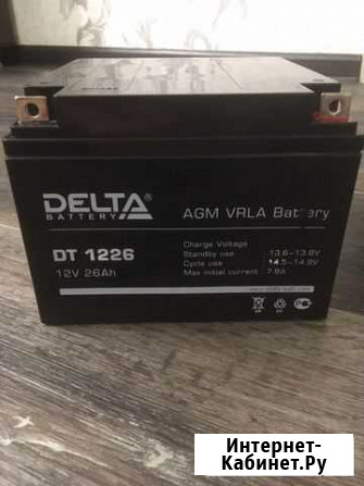 Аккумулятор delta DT 1226 12В 26Ач Самара - изображение 1