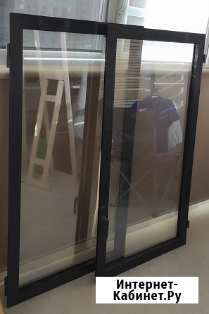 2Окна-створки с тонированным стеклом для дач алюминиевого профиля Красноярск - изображение 1
