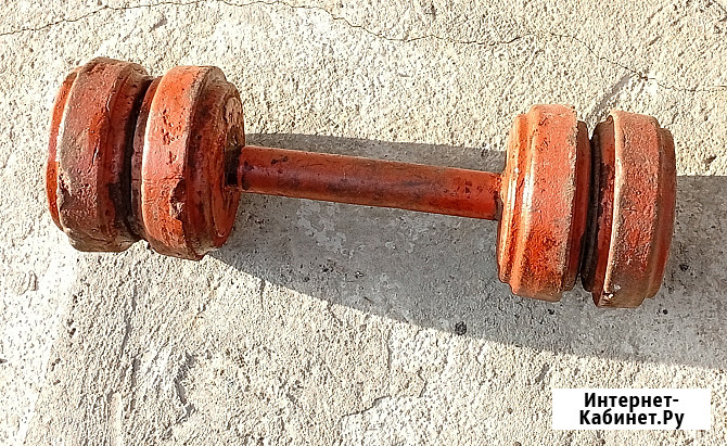 Гантель 1 шт, вес 37 кг. гантеля Красноярск - изображение 1