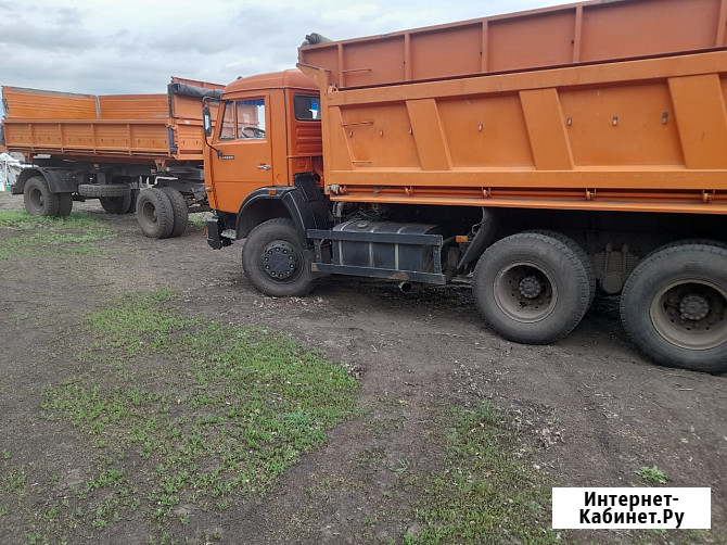 Камаз 45142, 14 тон, 3 ст. разгрузка. Прицеп "Нефаз" 10 тон. Пробег 70000 км Саратов - изображение 1