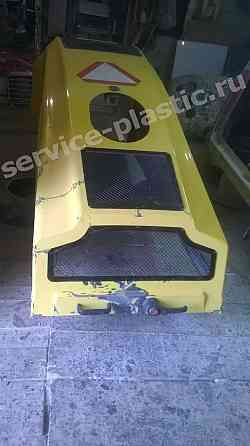 Ремонт пластикового капота катка дорожного, грунтового Москва