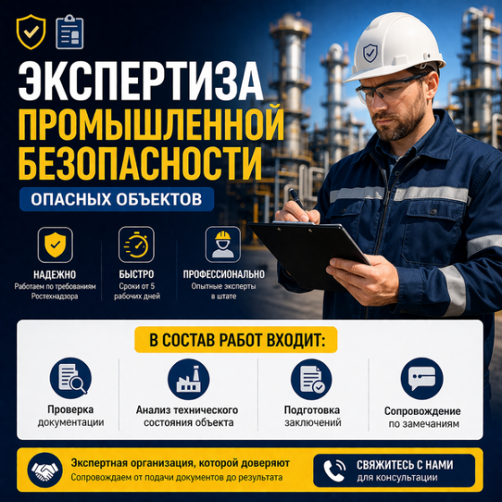 Экспертиза промышленной безопасности опасных объектов Краснодар