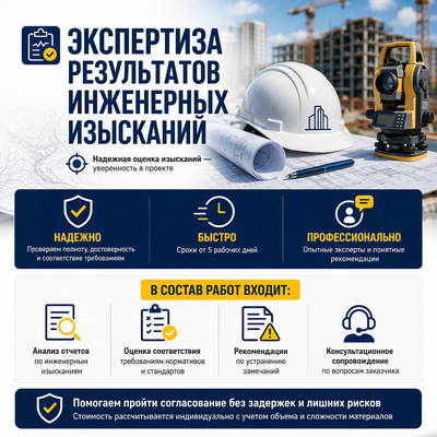 Экспертиза результатов инженерных изысканий Краснодар