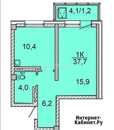 1-комнатная квартира, 37.3 м², 15/24 эт. на продажу в Красноярске Красноярск - изображение 5